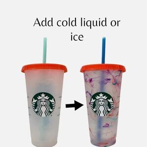 Starbucks 2021 Summer Color Changing Marble Swirl Cold Cup